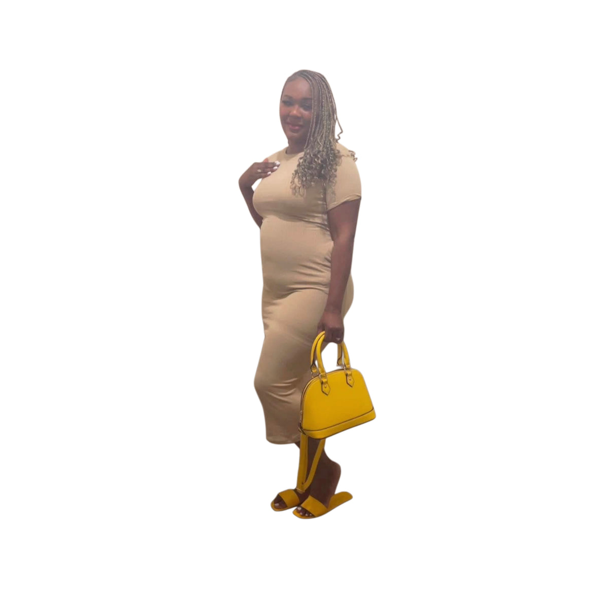 Casual Midi Dress With Pockets