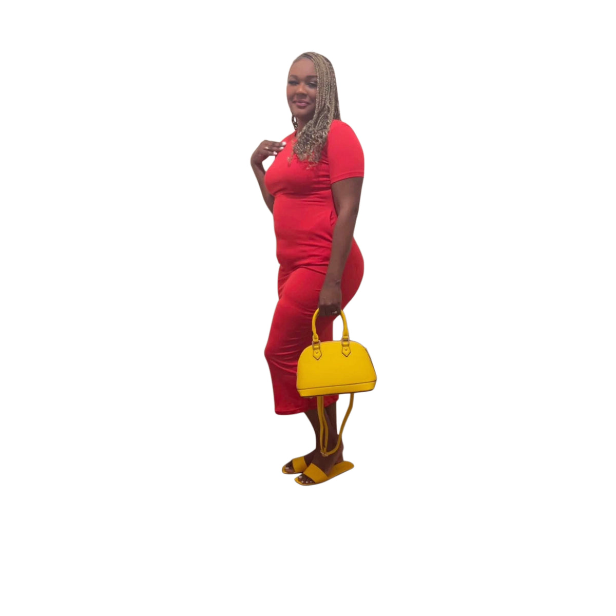 Casual Midi Dress With Pockets