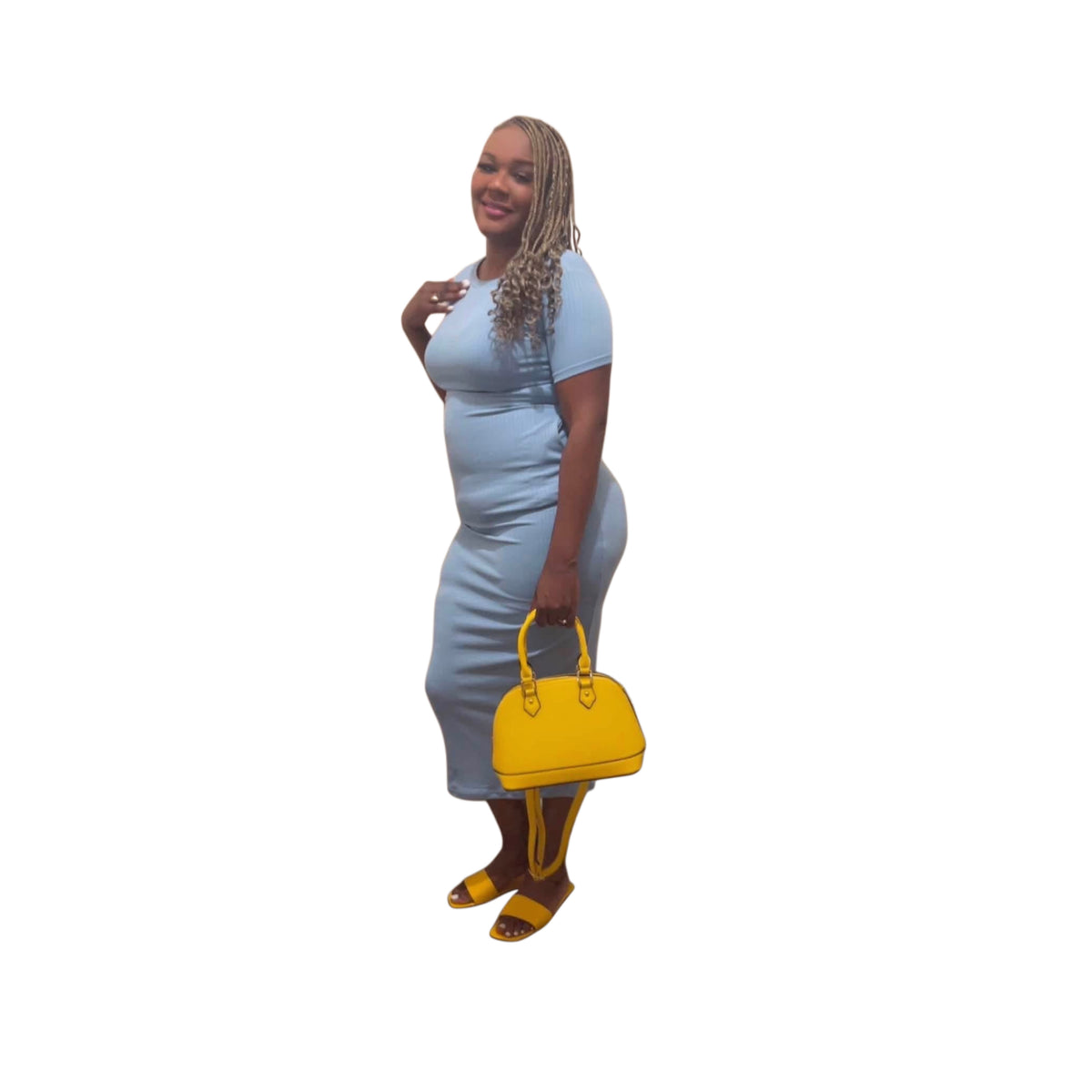 Casual Midi Dress With Pockets