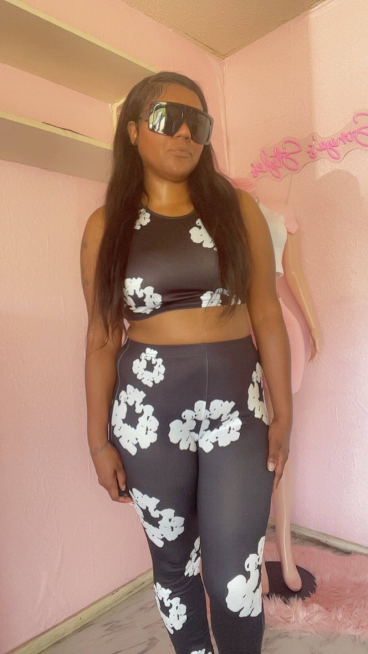Denim Tears Crop Leggings Set