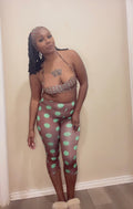 Dots Halter Capri Pants Headband 3 Piece Set