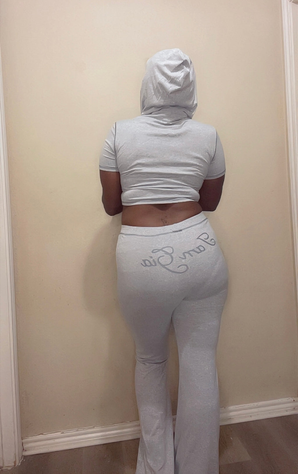 Seam Line Zipper Hooded Pants Set