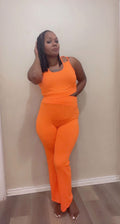 Flared Pants Vest Set