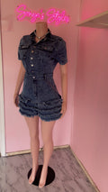 Tassel Denim Rompers