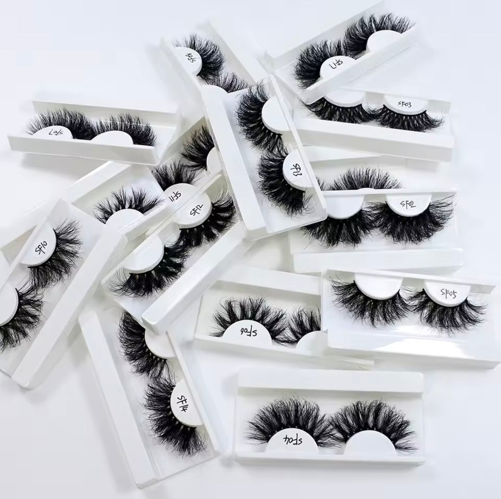 Messy Fluffy Mink Lashes 1 Pair (Long)
