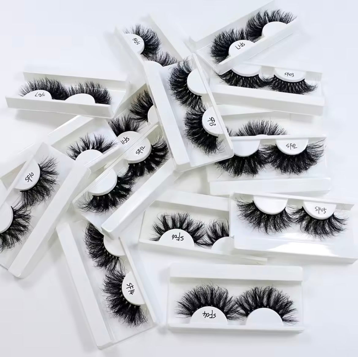Messy Fluffy Mink Lashes 1 Pair (Long)