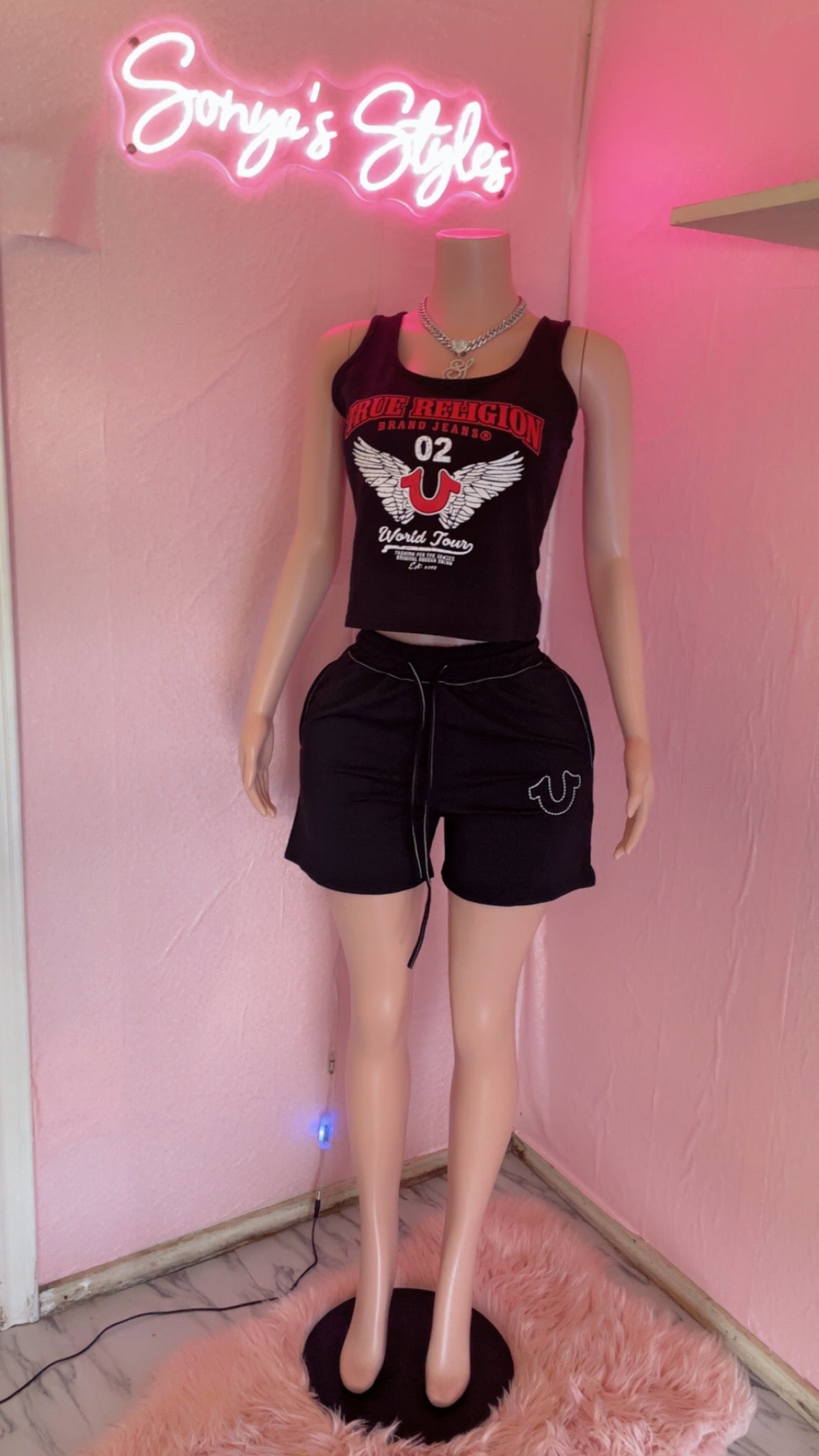 True Religion Tank Short Sets