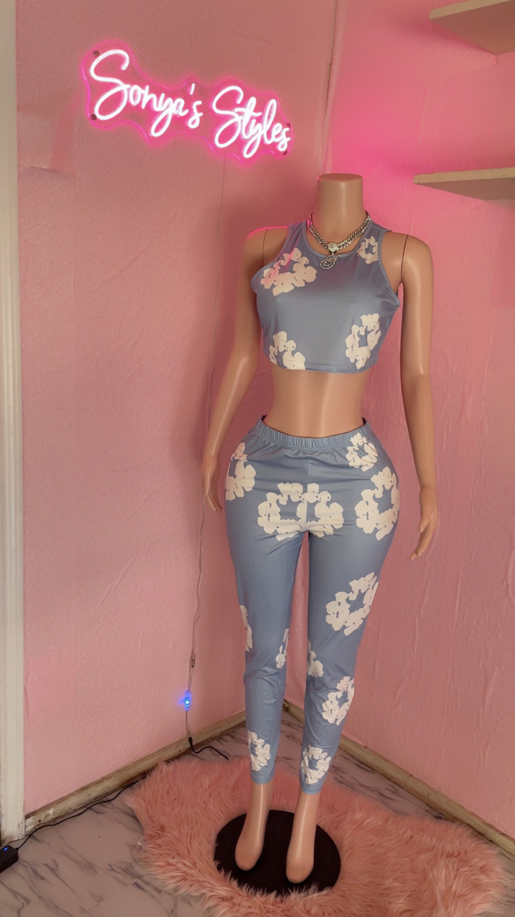 Denim Tears Crop Leggings Set