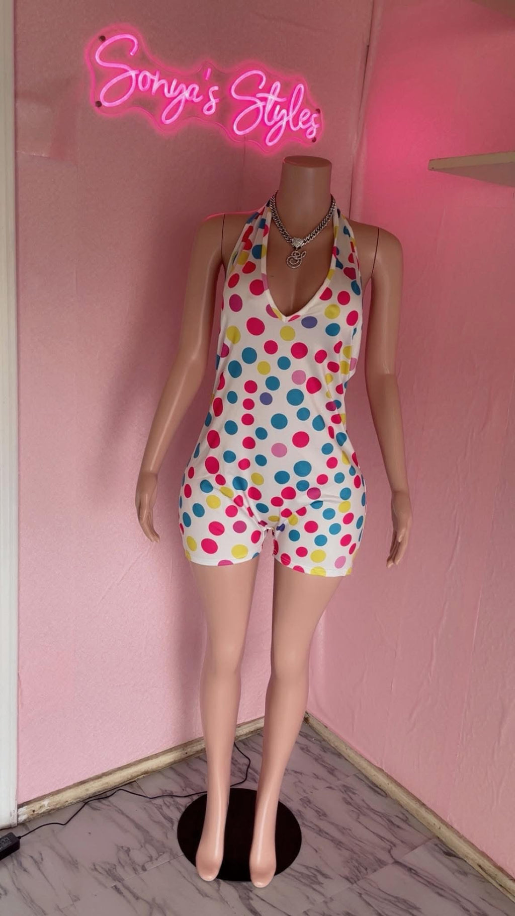 Candy Polka Dot Romper