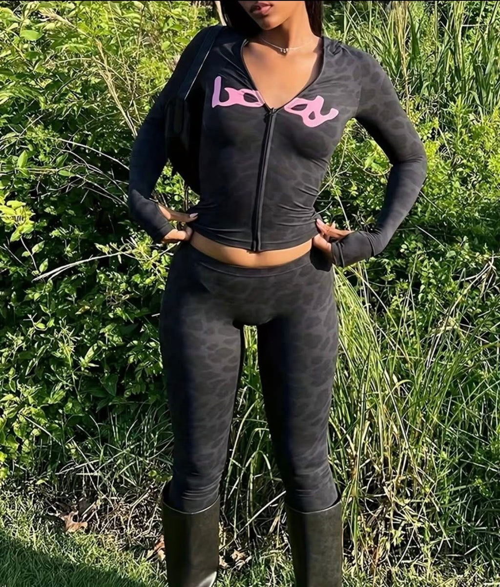 Leopard Body Leggings Set
