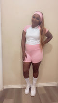 Color Block Short Set with Headband (3pcs)
