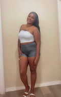 Polka Dot Tube Shorts Set