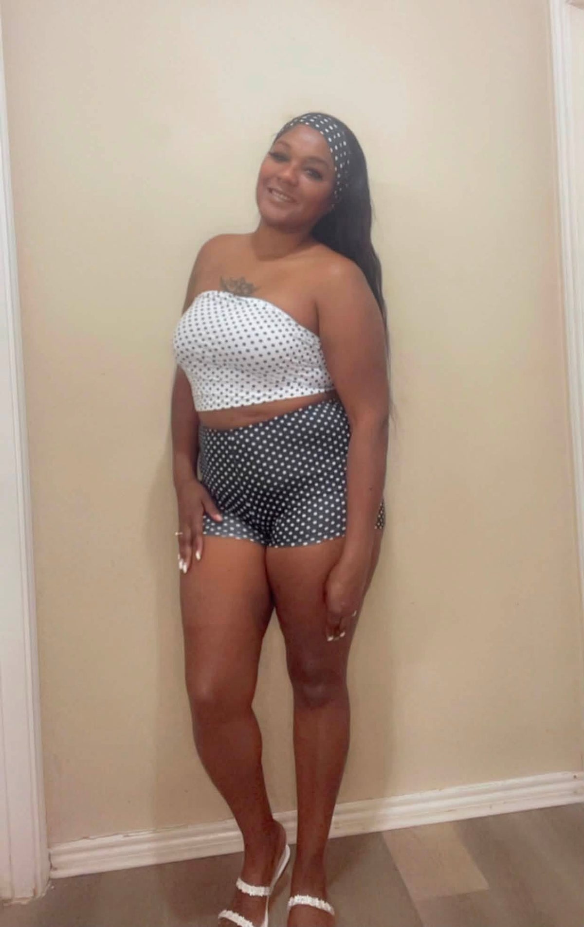 Polka Dot Tube Shorts Set